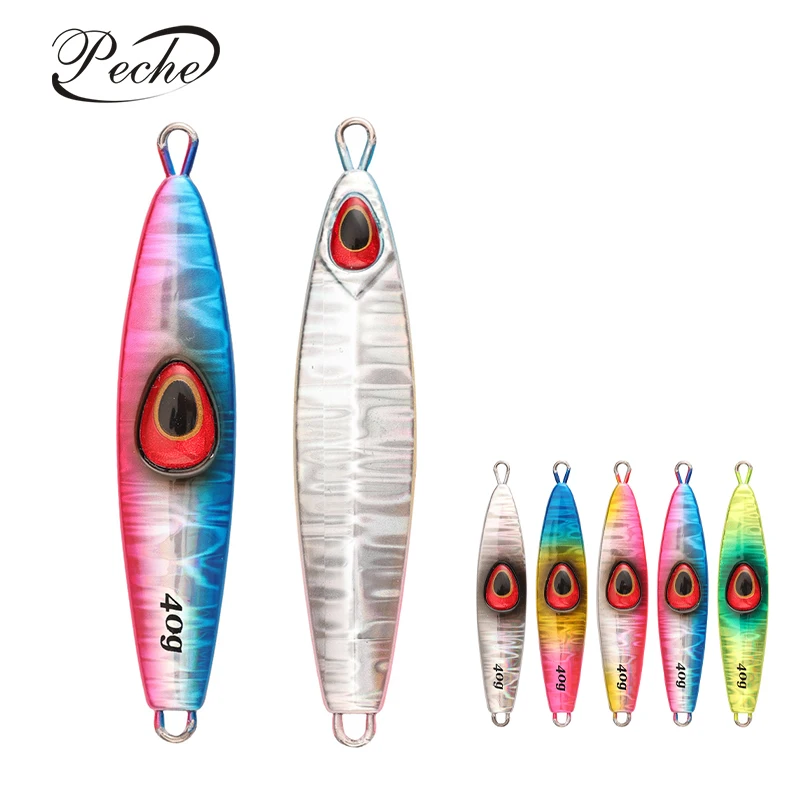 

Iscas Artificial Fishing Lure Saltwater Slow Pitch Jigs 40g 60g 80g Metal Sea Bait Leurre De Peche Fish Bait Boat Jigging Lures, 5 colors