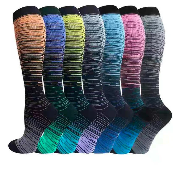 

Colorful Designer Manufacturer Cycling Running Sports Long Leg Knee High Compression Socks Stocking