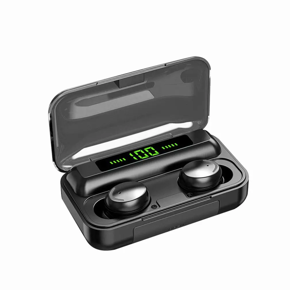 

Mini Headphones F9 Tws 5.0 Wireless Earbuds Earphone With 2000mah Charging Sports Gaming Headset With Led Display Headphone