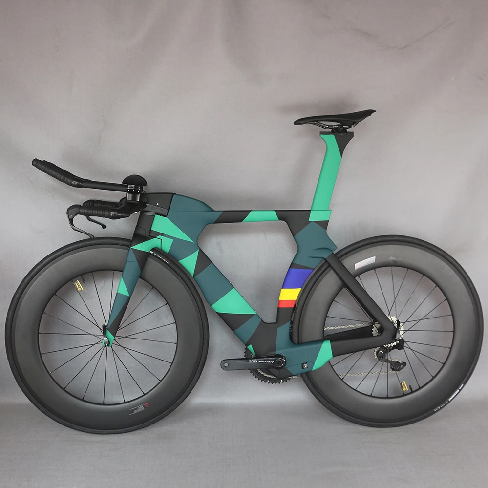 

NEW 2021 TT bike time trial bicycle Time Trial complete bike carbon frame R8060 Di2 groupset custom paint FM-TT01-51cm