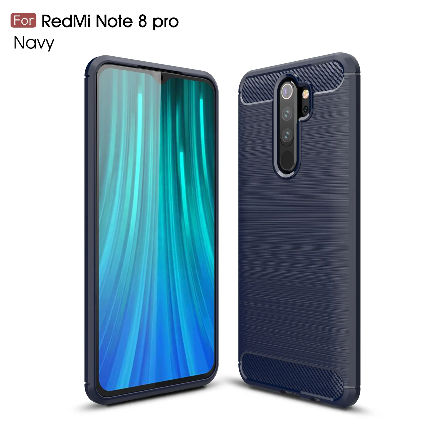 

Stripe shockproof Soft TPU Phone case For Redmi note 8 pro, Multi-color, can be customized