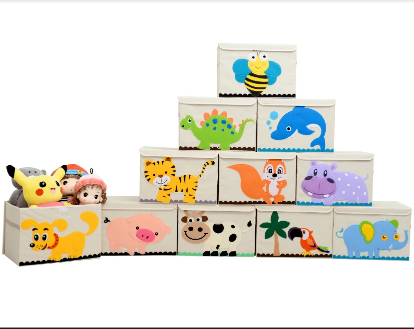 

Factory Eco-friendly material Collapsible Home Kids Toy Fabric Storage Box for Children