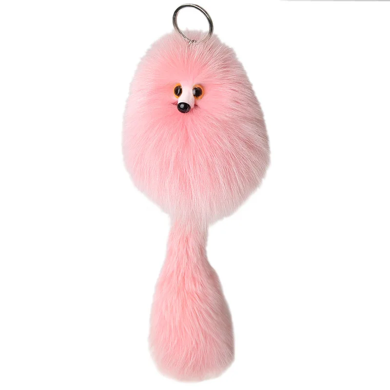 

Wholesale Fashion Car Keychain Pendant Plush Natural Wool Fur Jewelry Accessories Ornaments Fox Fur Key Chain