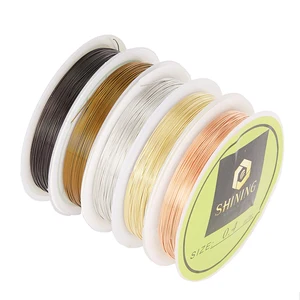 Diameter 0.4mm Shallow Golden Color Soft Beading Tarnish Resistant Copper Wire For Brass Jewelry