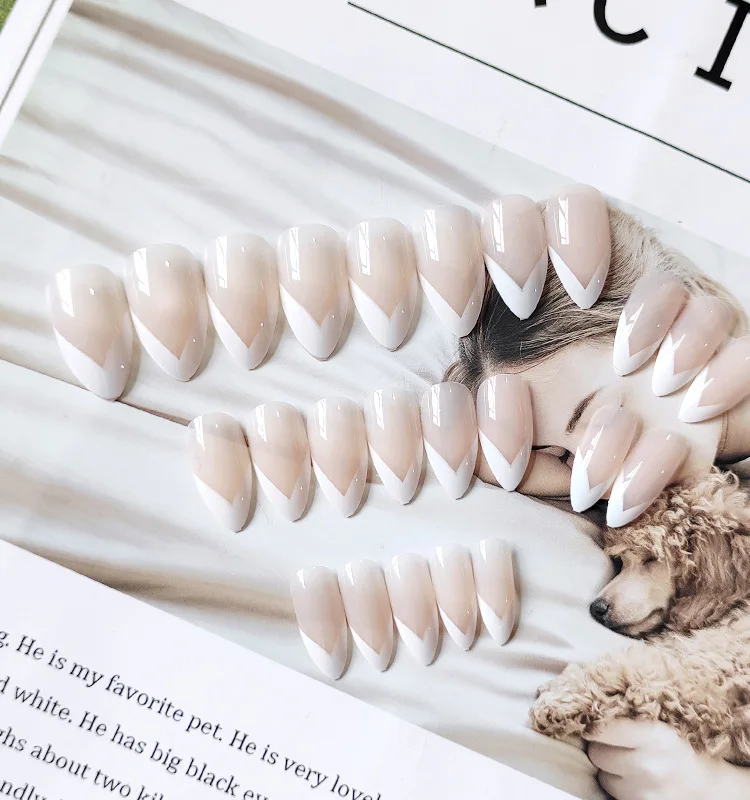 

Instagram Hot Sell Other Nail Art Nail Boxes For Retail Natural Short Almond Nails Press On Trudicurette For Home Use, Picture