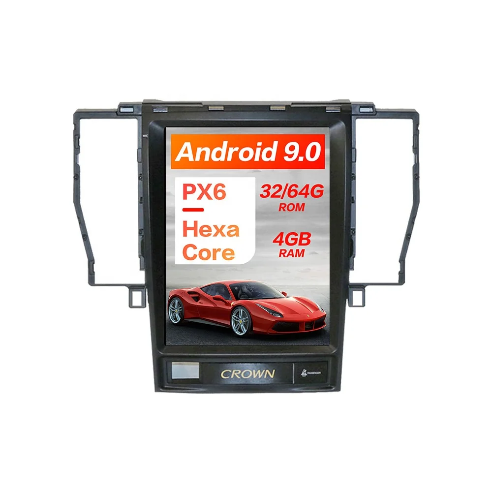 

Tesla Screen Android 9.0 64GB PX6 Car Radio Player GPS Navigation Multimedia For TOYOTA CROWN 12th 2005-2008