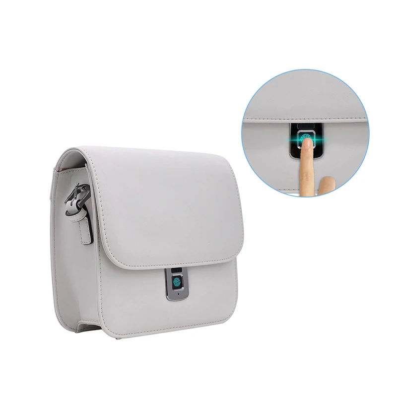 

Fashion Fingerprint Lock Side Bag Woman Girl Mini Shoulder Bag, Black /green /white /orange