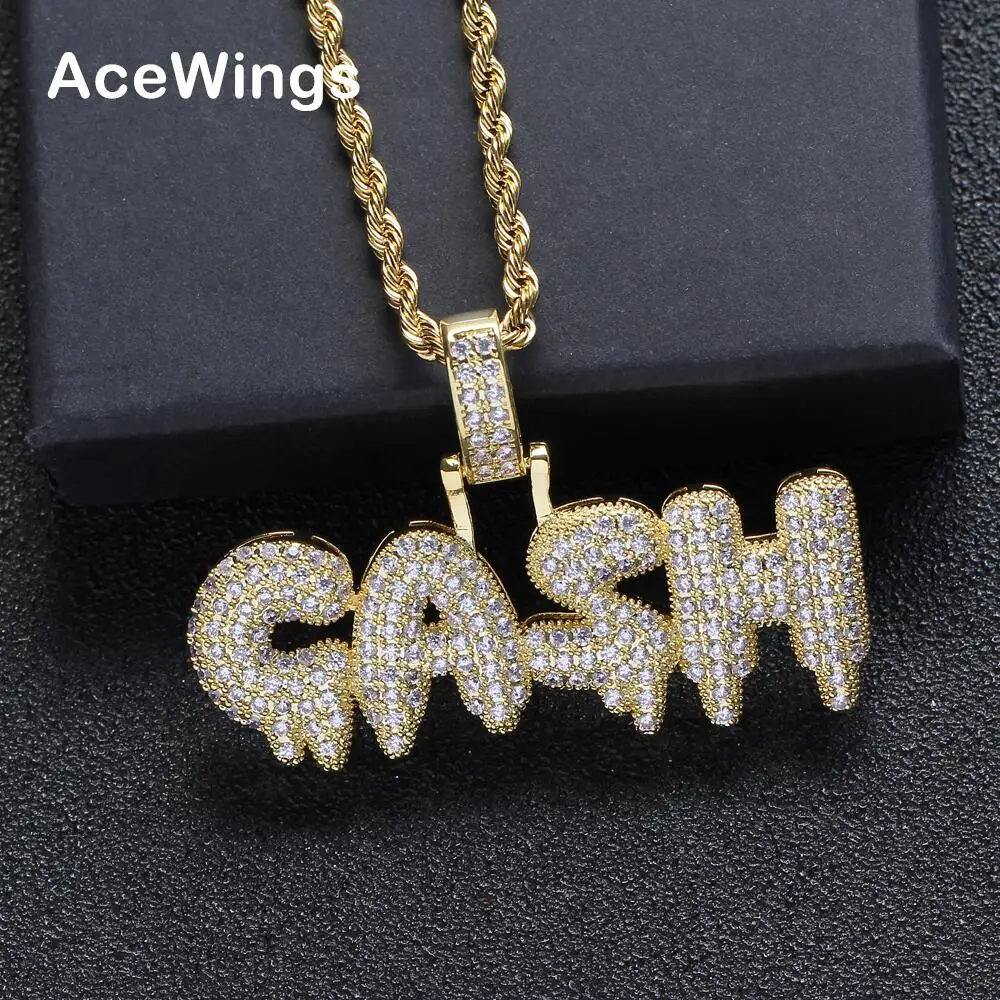 CN189  Men CZ  Pendant Iced Out Cubic Zircon Necklace Hip Hop gift Jewelry bling bling