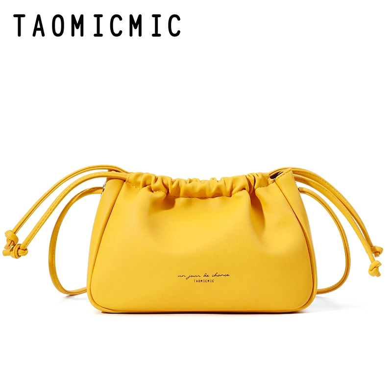 

Fashion PU Leather Cloud Shoulder Bag Ladies Mini Crossbody Bag Women hand bag, Black/pink/yellow/red