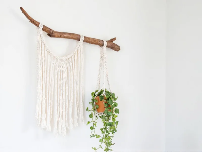 macrame plant hanger diy