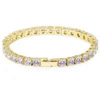 

KRKC&CO Hip Hop Jewelry Wholesale 5mm Men Diamond 14k Gold Plated Iced Tennis bracelet