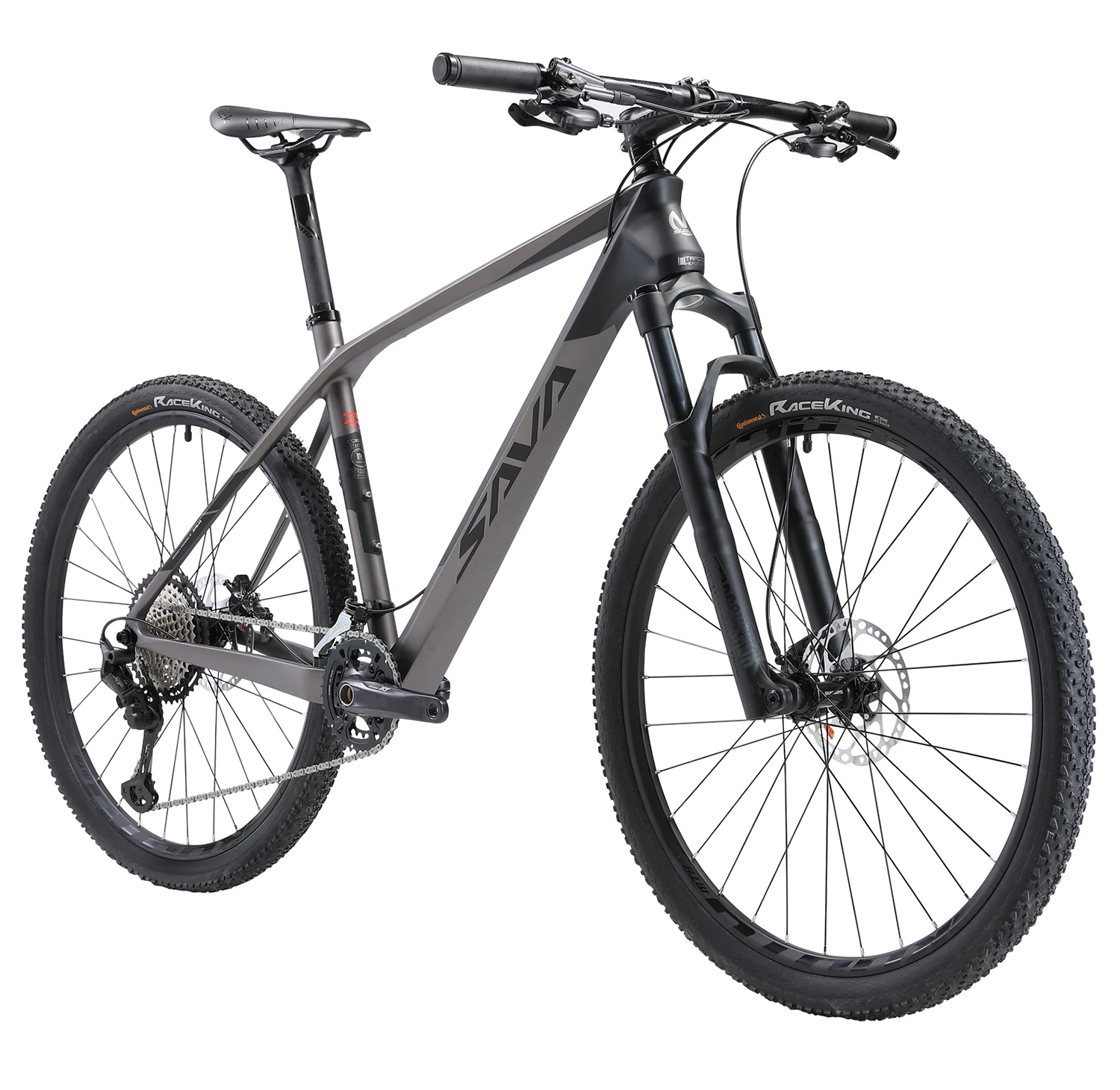 

Hot Sale Wholesale SAVA Deck 8.2 Carbon Fiber Mountain Bike Men Women 24 Speed Mountain Bike 29er, Black grey