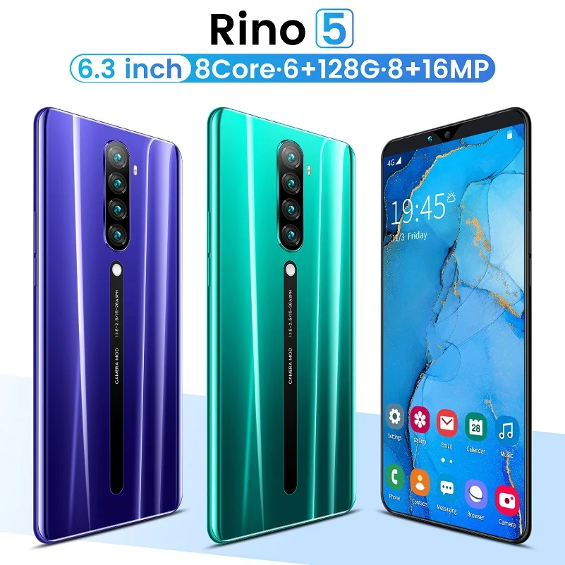 

6.3 inch Rino5 Pro 1G RAM + 8GB ROM Smartphone Android Dual SIM Cell Phone
