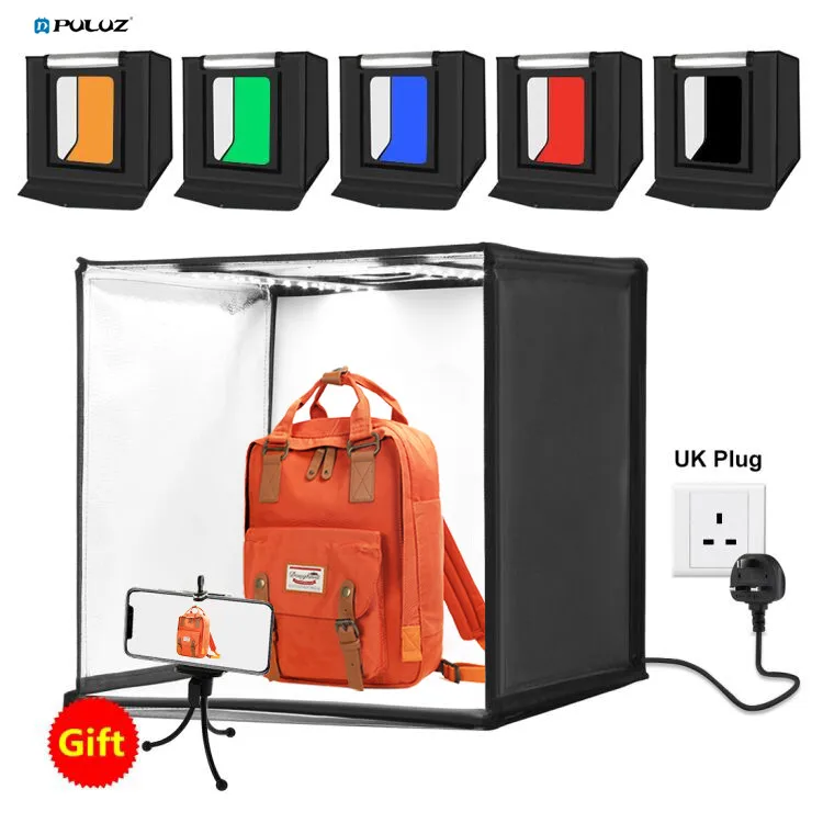 

Factory Price Original PULUZ Photo Light Box Portable  Light LED Tent Kit with 6 Backdrop Soft Photo Studio