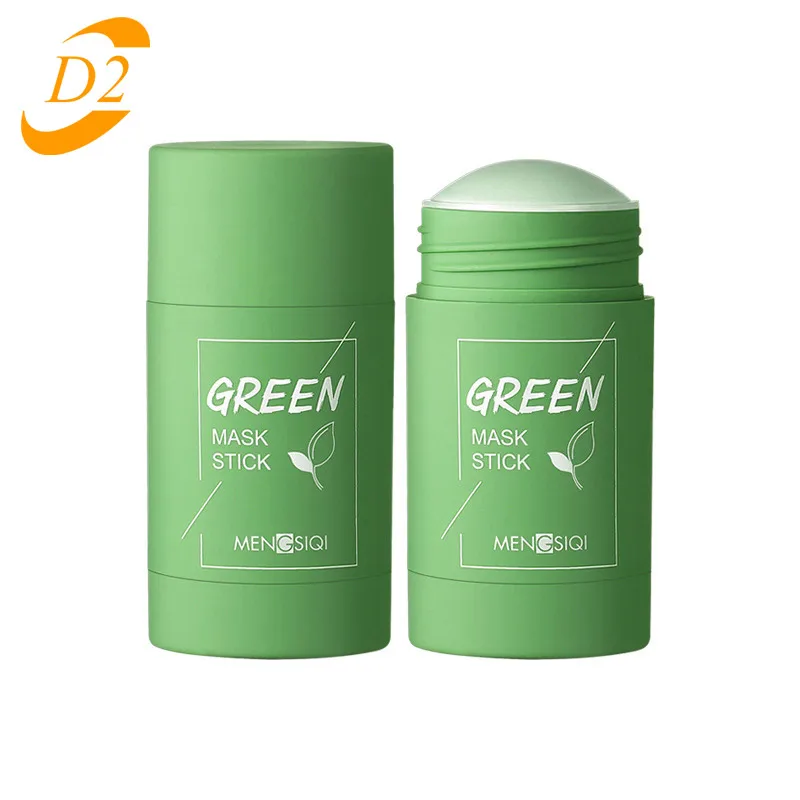 

MENGSIQI Green Tea Tree Purifying Clay Mask Stick Anti-Acne Deep Cleansing Pores Dirt Moisturizing Hydrating Whitening Care Face