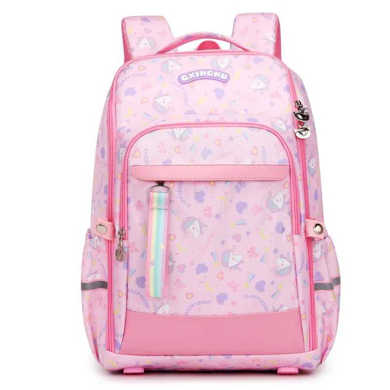 

New Products Super Light Large Capacity Cartoon Custom Kids Backpack Bag School, Purple,pink