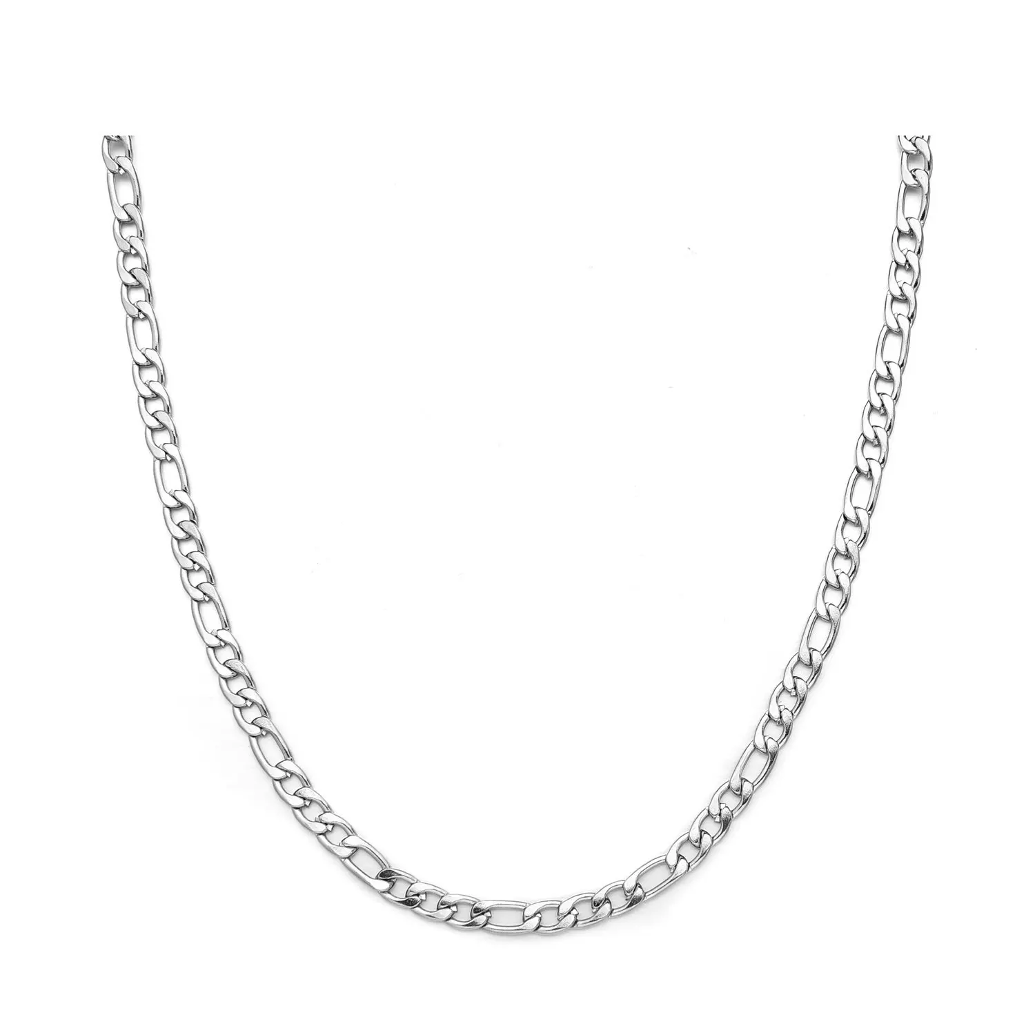 

UNIQ NK Stainless Steel Figaro Link Chain Necklace Jewelry for Women and Men, Gold and silver