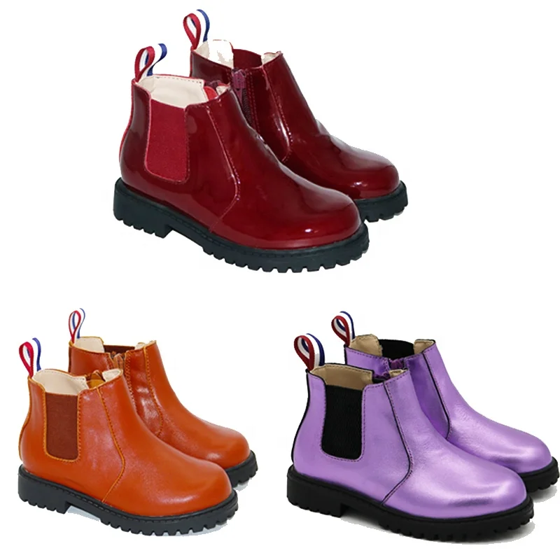 

Children Snow Boot Cowgirl Boy Leather Winter Rubber Kid Ankle Boots Girls Toddler Chelsea Boots, As picture