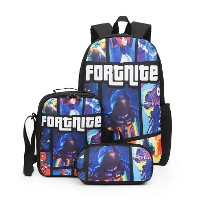 

Fashion three pieces oxford student new arrival unisex boys custom logo mini antitheft laptop backpacks bags 3 sets children, Black