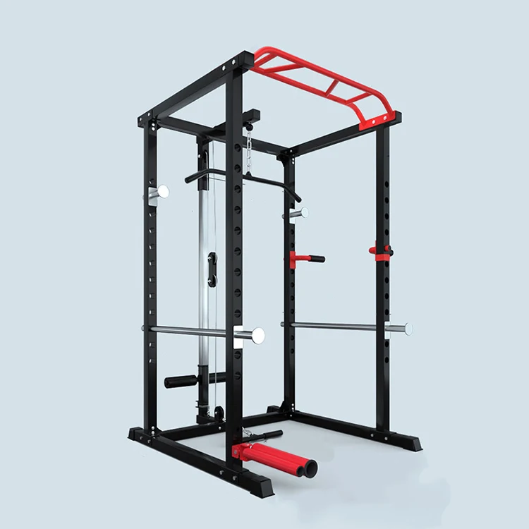 

Adjustable power cage squat rack stand multi functional