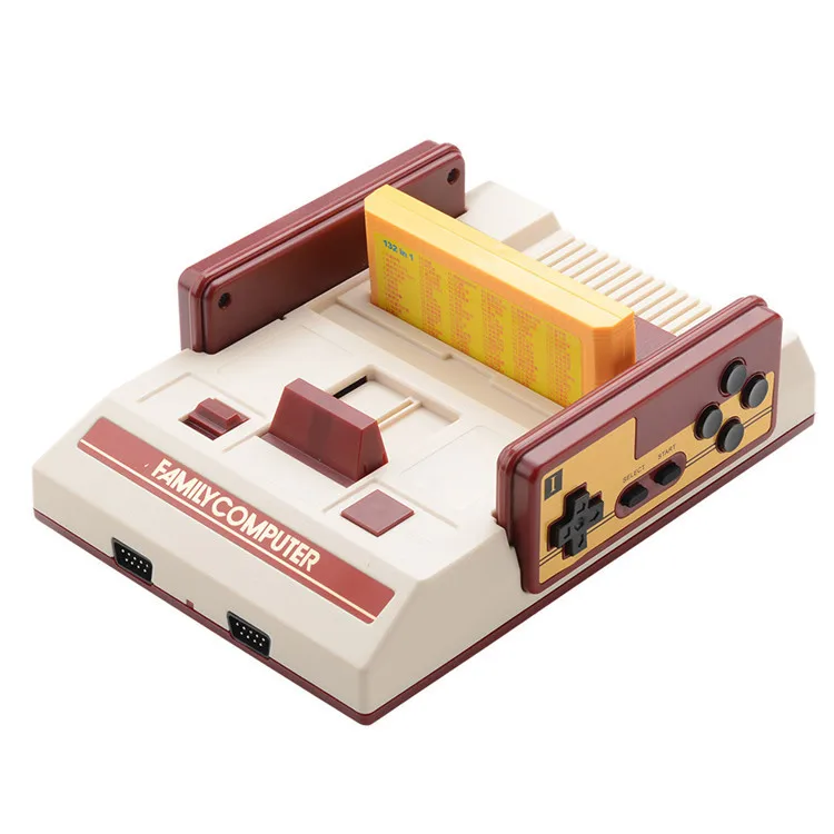 

Promotion FC Compact Video Game Console 8 Bit Game Console With 2 Controllers, Red, dark red, black