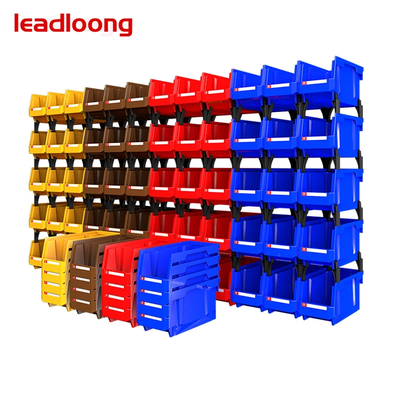 

Wall Mounted Bin Warehouse Storage Sliding Parts Rack Shelf Bins For Screw Nut Hardware Electronics Hanging Bin, Customized color