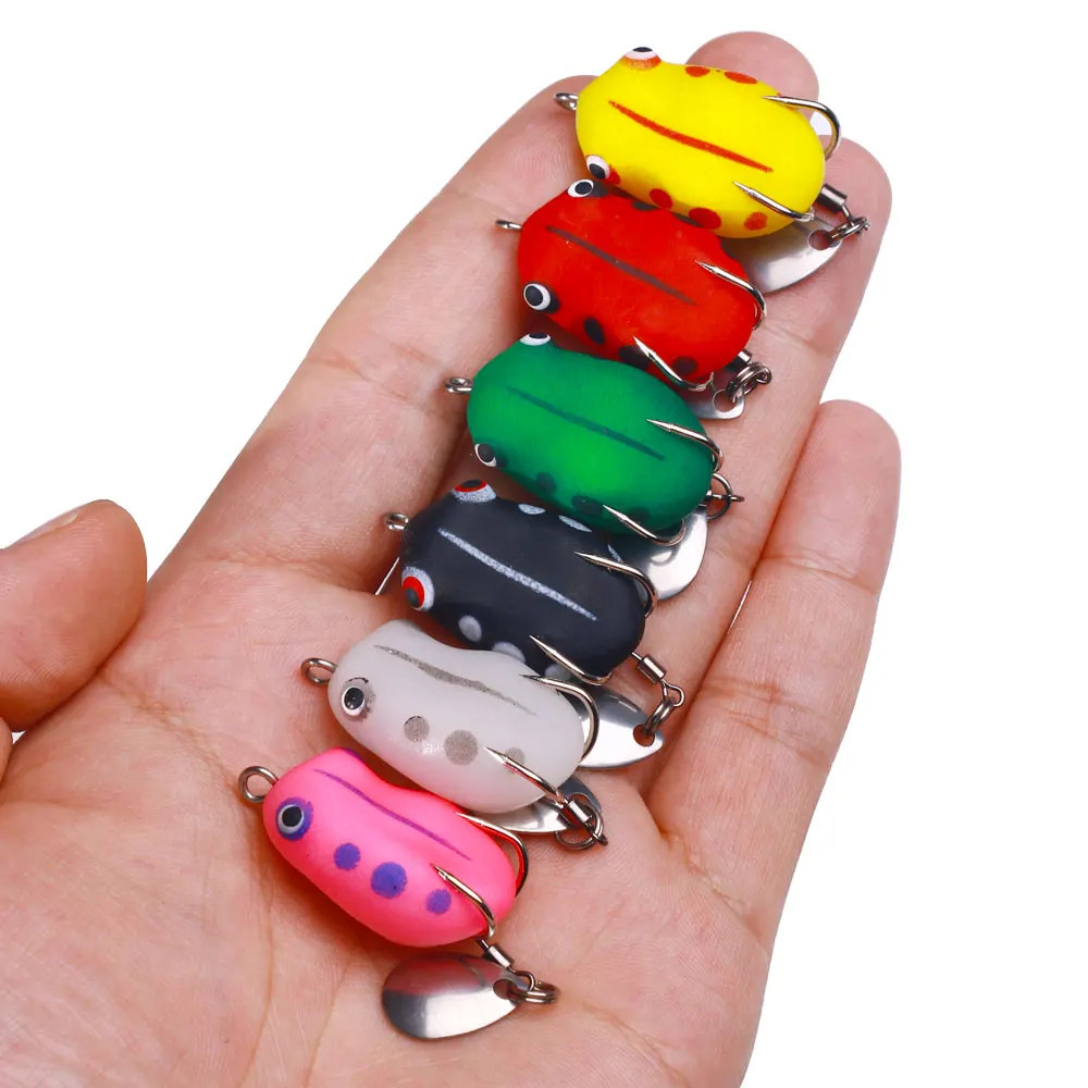 Hengjia 3cm 3.7g 6colors Artificial Frog Bait Bass Fishing Bonic Hard Fishing Lure