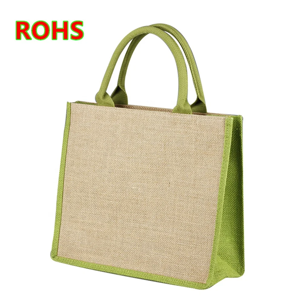 Wholesale Personalized Eco-Friendly Shopping Packaging Jute Tote Bags