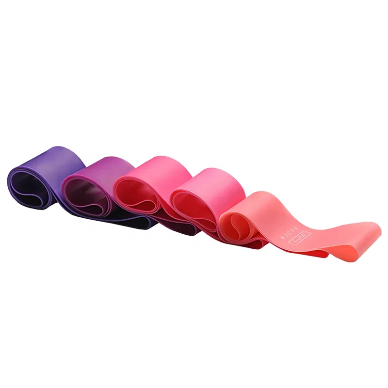 

Custom branded exercise band calisthenics theraband exercise bands, 5 colors