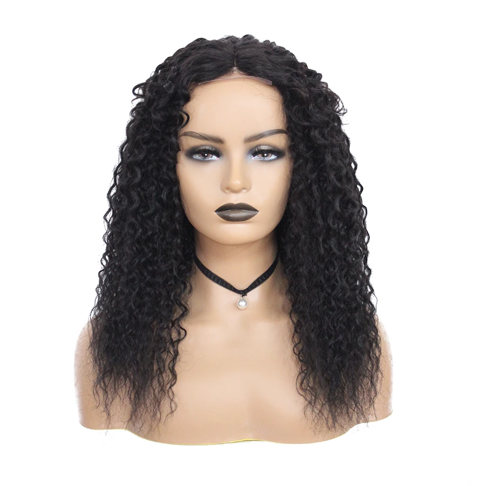 

X-TRESS Cheap 18" Loose Wave Glueless Human Hair With Synthetic Hair Wigs Long Black Wigs For Women Blend Braiding Hair Wig