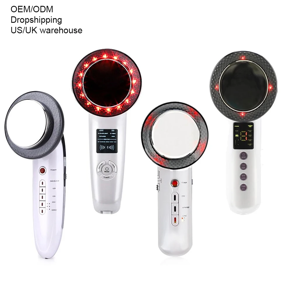 

3 in 1 Sonic Skin Care Beauty Infrared Fat Removal Remover EMS Body Shaping Massager Belly Loss Fat Weight Loss Machine Device, White