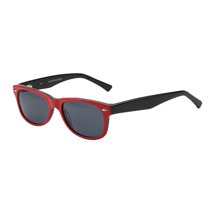 

NV16211-S Vintage Oversized Women Acetate Sun Glasses River Hot Selling Female Ladies Shade Sunglasses 2021, Red/black