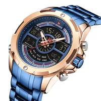 

New NAVIFORCE 9170 Gold Men Watch Luxury Waterproof Quartz Men's Wristwatches Sports Wrist Watch Digital Clock Relogio Masculino