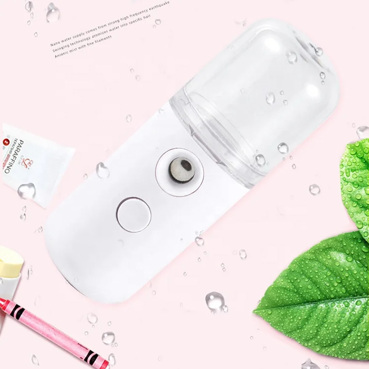
Portable Rechargeable Handheld Face Nano Mist Spray Mini mist sprayer facial steamer Handy ultrasonic humidifier Water replenis 