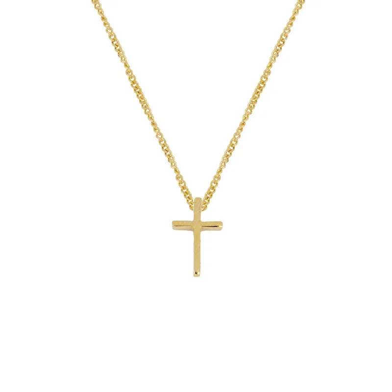 Joolim 925 Sterling Silver Smooth Cross Pendant Choker Necklace Wholesale Jewelry