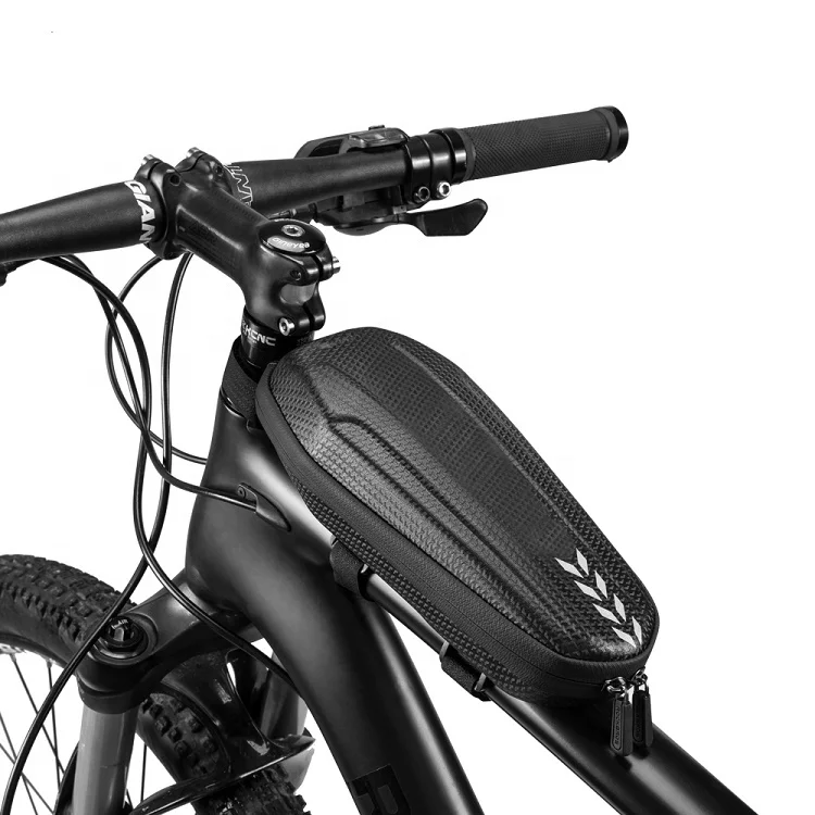 

OEM Front Frame Tube Folding Bike Bag Rainproof MTB Road saddle Bag Multifunctional Large Capacity Bike bag, Black