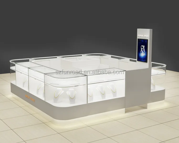 mall furniture display jewelry shopping mall showcase kiosk with custom design