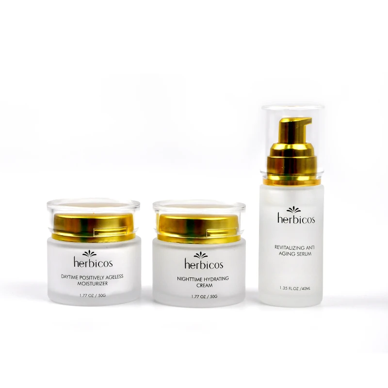 

Anti-aging revitalizing facial serum and whitening facial cream kit