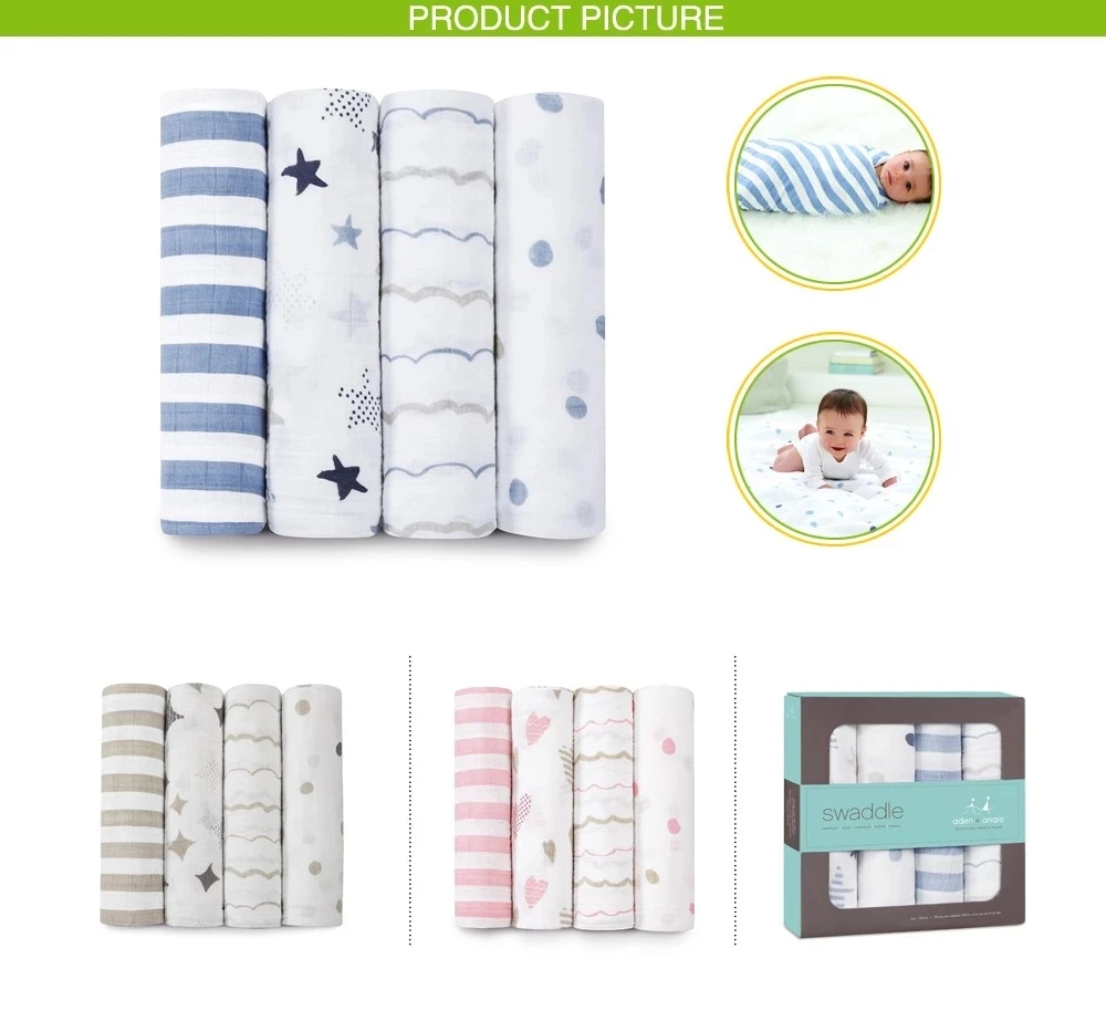 Wholesale Printed Premium Bamboo Aden And Anais 47x47 Muslin Organic Swaddle Blankets Buy