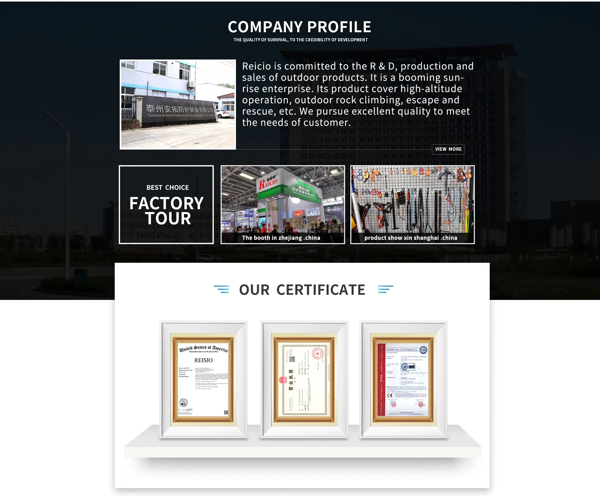 Taizhou Anto Protective Equipment Co., Ltd. Climb Harness; Climbing Equipment, Climb Rope