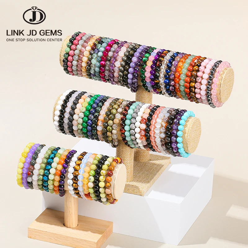JD GEMS 6 8 10mm Natural Aventurine Beads Strand Bangle Fashion Green Charm Bracelets for Anniversary Occasions Unisex