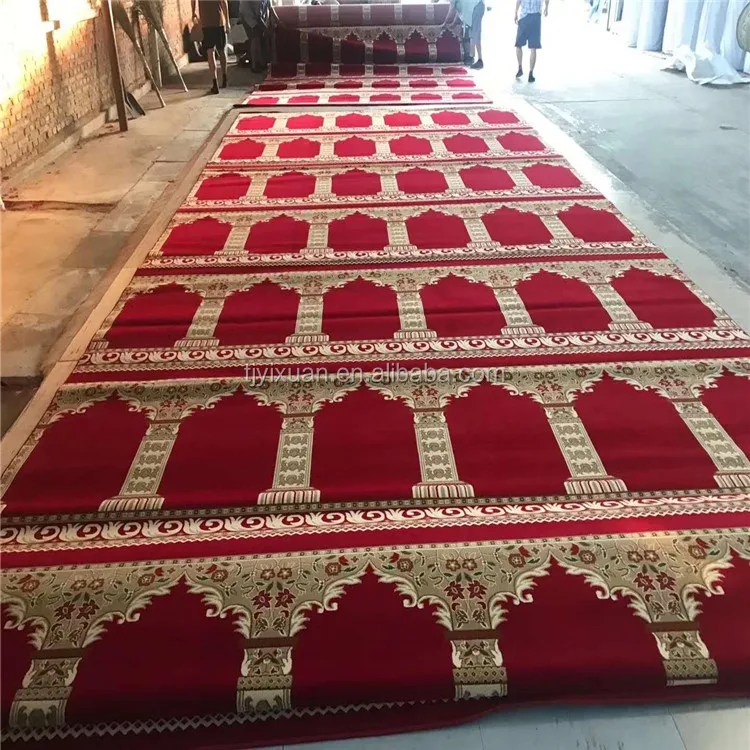 Large Roll Pp Material Masjid Floor Machine Made Muslim Carpet For