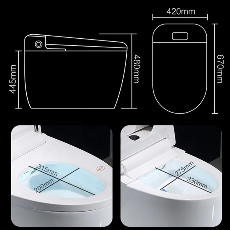 
Concealed tank smart electric toilet bathroom hotel intelligent electric smart wc toilet 