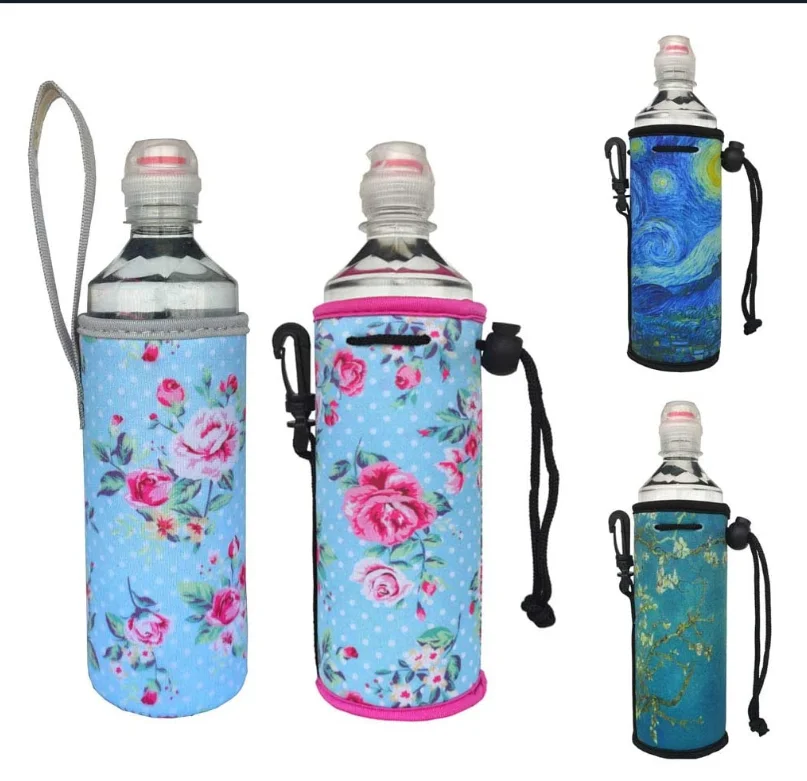 

customized logo reusable glass water bottle neoprene sleeve, Black/comply with clients' requirements