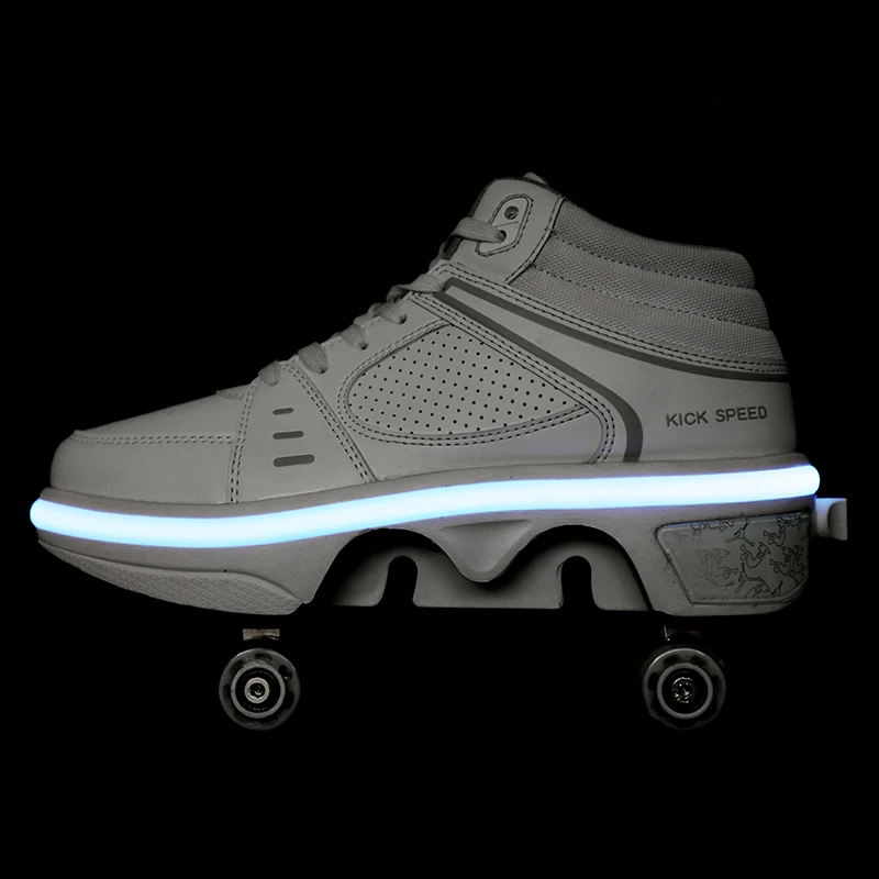 tennis shoes with roller skates built in
