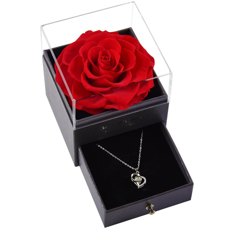 

2021 Wholesale san valentin day Luxury gift box Christmas gift box long lasting preserved roses box for gift sets