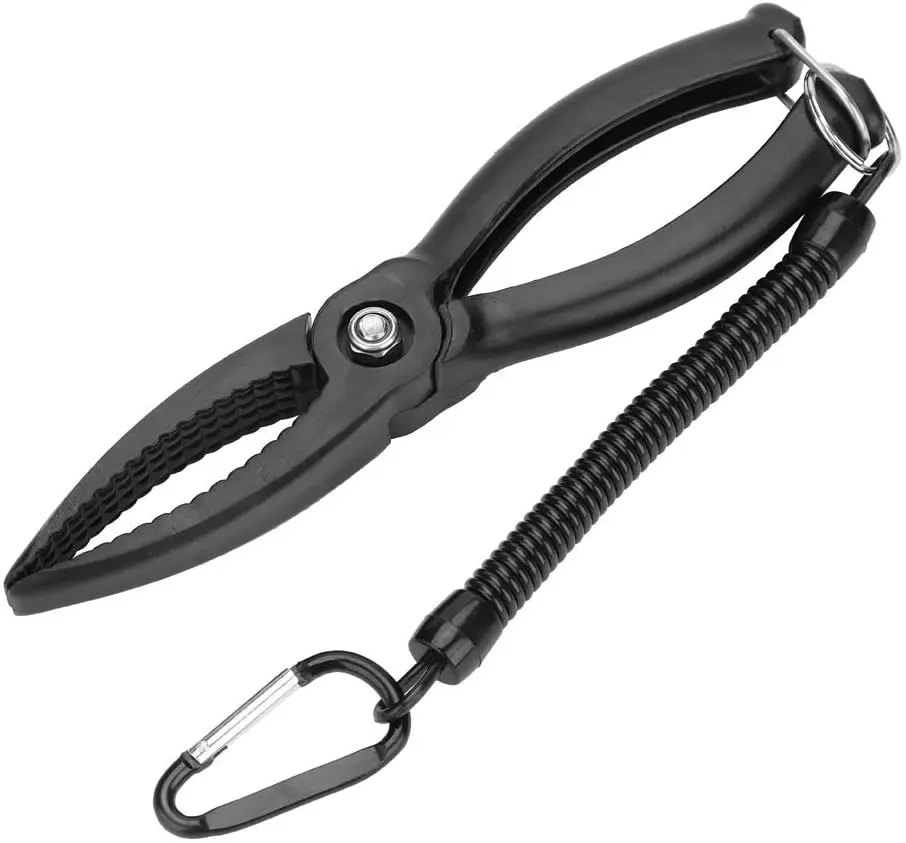 

Black Aluminum alloy Fishing Pliers Hook Remover Multitool Fishing Gripper Gear Tool