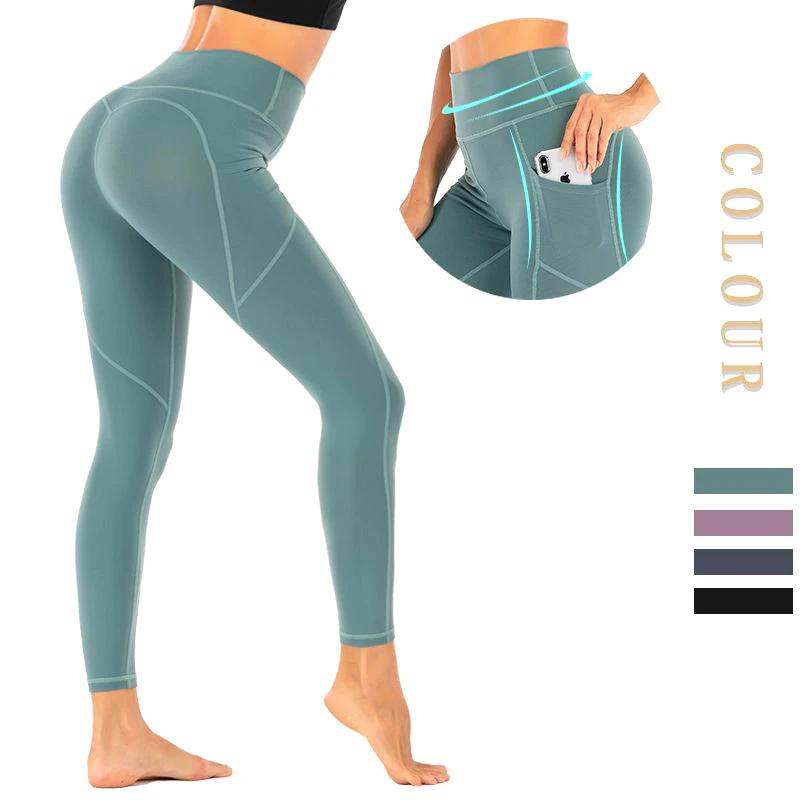 

Women high waist tummy control yoga pants nude girl sexy yoga tights fitness compression pants leggings