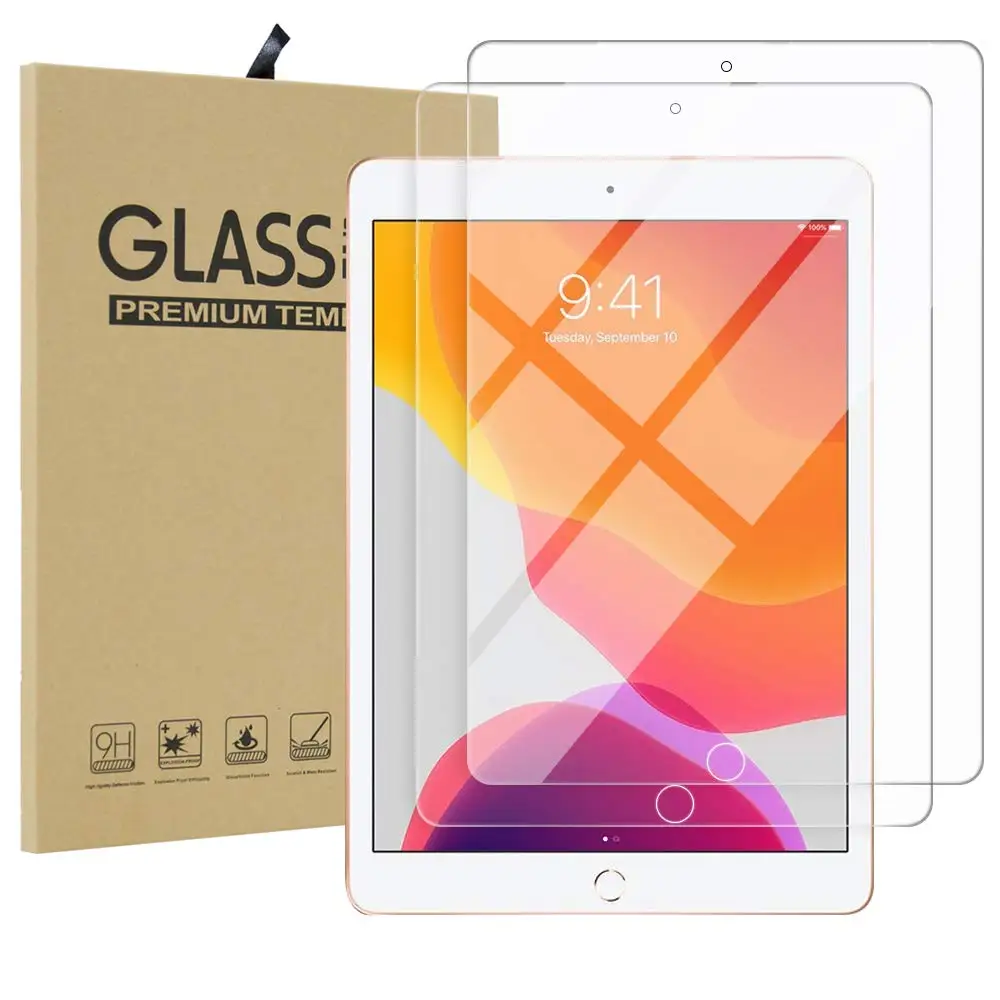 

2Pack 9H Tempered Glass Screen Protector for iPad 10.2inch 2021 New 9th Gen, Glass Screen Protector for iPad mini 6 Gen