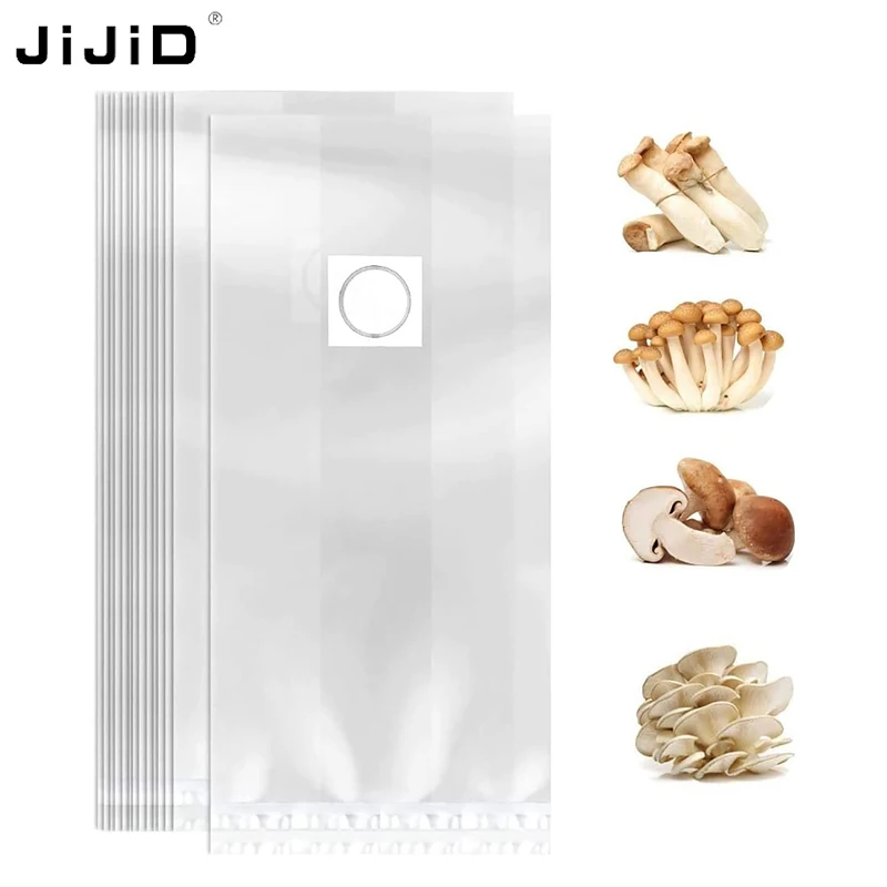 

JIJID 390*600mm Mushroom Grow Bag Superior Quality Mushroom Spawn Bags with Filter For Oyster